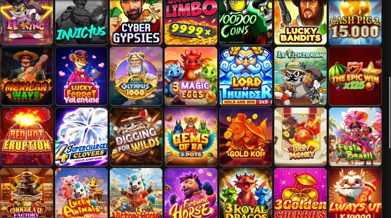 Игровой интерфейс слотов в казино Лаки Бир